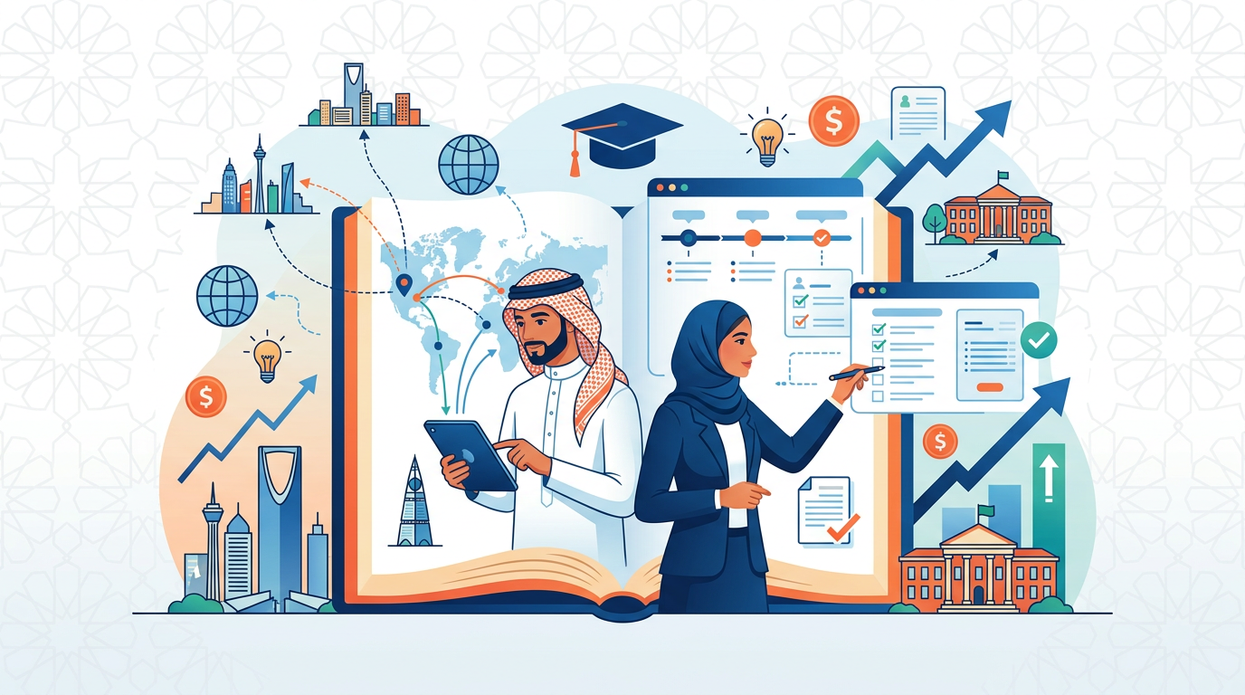 صورة توضيحية للمقال: كيفية التقديم على المنح الدراسية للطلاب 2026 داخلياً وخارجياً
