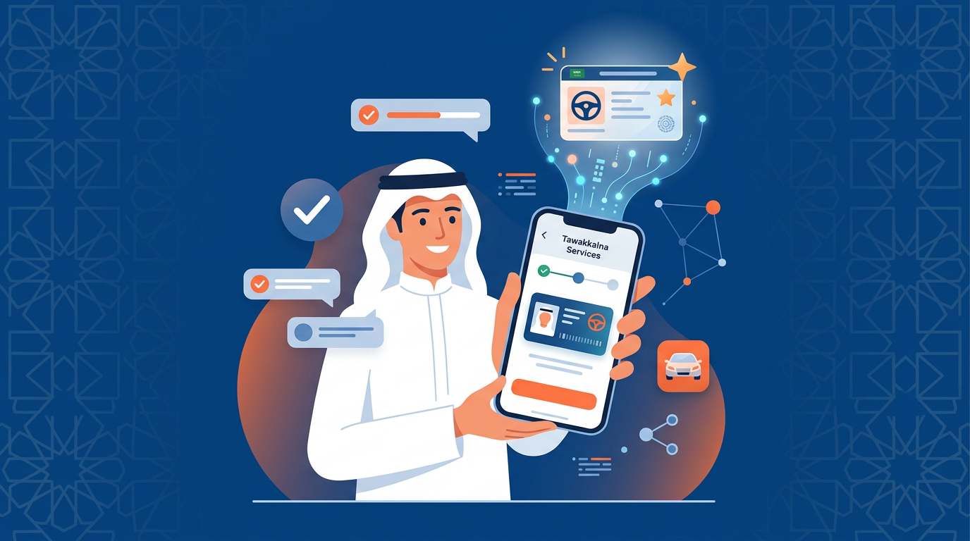 صورة توضيحية للمقال: كيفية استخراج رخصة قيادة رقمية عبر تطبيق توكلنا خدمات 2026 بسهولة