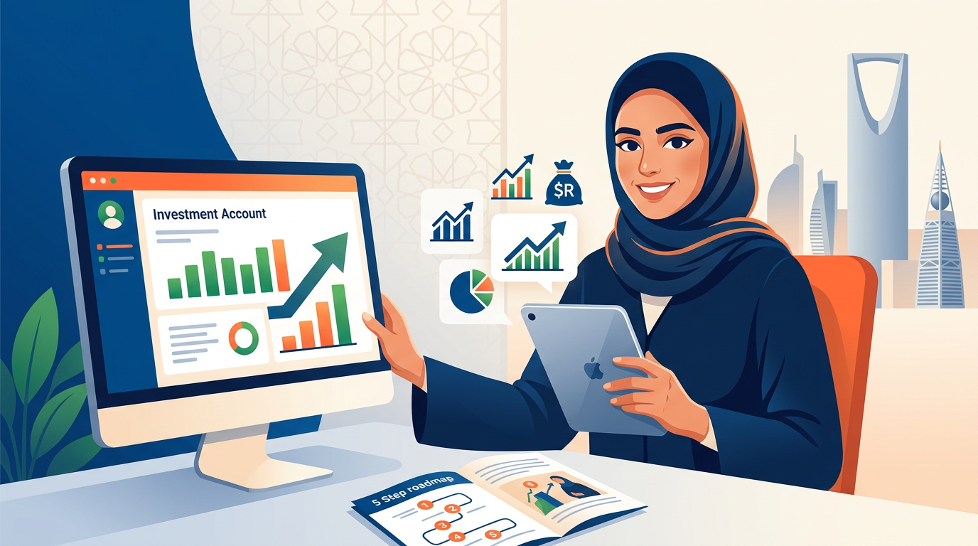 صورة توضيحية للمقال: كيفية فتح حساب استثماري أسهم السعودية للمبتدئين 2024