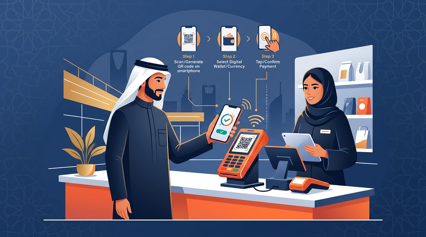 صورة توضيحية للمقال: كيفية الدفع بالعملات الرقمية في المتاجر السعودية بخطوات سهلة